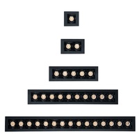Système d'éclairage linéaire LED commercial en aluminium CE 3030 encastré pour plafond, grille, éclairage de magasin/entrepôt CRI90, garantie 5 ans