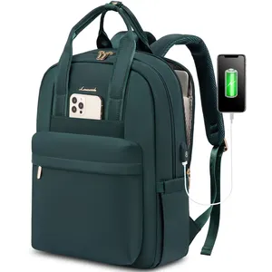 LOVEVOOK 품질 세련된 디자인 노트북 책가방 도난 방지 여행 학교 작업 노트북 가방 여성용 USB 포트 노트북 배낭