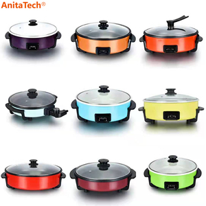 Sartén eléctrica antiadherente para <span class=keywords><strong>pizza</strong></span>, sartén eléctrica para hornear, plancha para pasteles, fiesta en casa, 1,2 L - Product Image 6