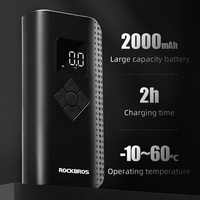ROCKBROS Pompe à air électrique rechargeable en promotion, accessoires de vélo portables pour bicyclettes, mini-pompes à haute pression pour le cyclisme