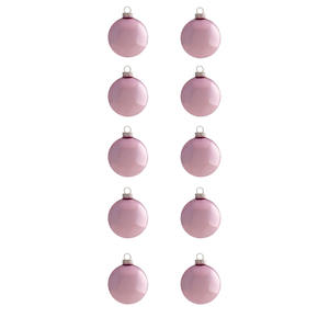 PAQUETE DE 10 BOLAS DE VIDRIO, DIAMETRO 6CM, COLOR ROSA BRILLANTE - Product Image 1