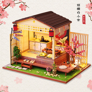 Kit de Nook à Livres en Bois en Gros, Miniature de Jardin Sakura Tatami Japonais à Faire Soi-Même, Maison de Poupée Artisanale Orientale avec LED, Stock en Gros, Cadeau - Product Image 2