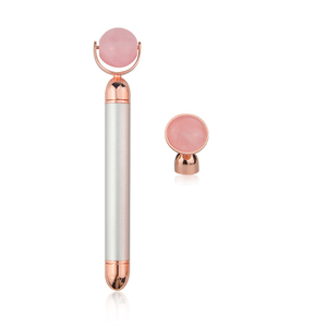 Électrique vibrant rose quartz <span class=keywords><strong>jade</strong></span> <span class=keywords><strong>rouleau</strong></span> pour le visage - Product Image 2