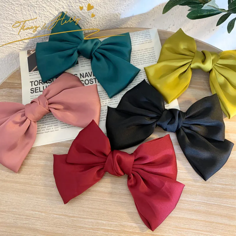 Tracy & Herry 2021 French Style Bow Knot Rubber Bands Hair Clip/Slides Cute Style Colorful Hair Clips Hair Accessories for women