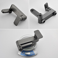 Robinet de douche pliable à poignée unique en laiton poli, nouveau modèle, avec noyau de valve en céramique et pomme de douche douce/à jet pour salle de bain