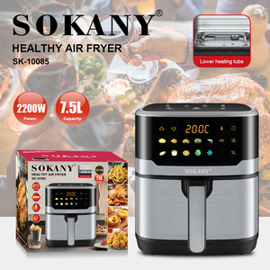 Nuevo diseño Digital Deep Oil Free Steam Air Fryer 7,5 <span class=keywords><strong>litros</strong></span> <span class=keywords><strong>de</strong></span> acero inoxidable Custom visual inteligente freidoras <span class=keywords><strong>de</strong></span> <span class=keywords><strong>aire</strong></span> eléctricas Grill - Product Image 4