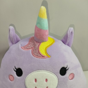 Peluche licorne brodée personnalisée, super douce, extensible, anti-stress, câlin, cadeau d'anniversaire pour l'anxiété - Product Image 5