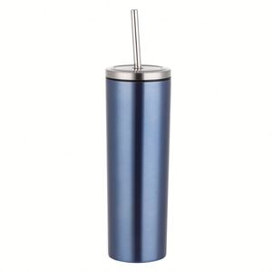 แก้วน้ำโลหะสองชั้นขนาด 600 มล. พร้อมฝาปิดและหลอด - Product Image 3