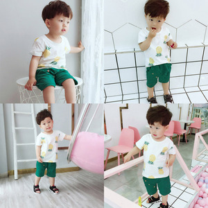 Ensemble de vêtements pour bébés et tout-petits, 2 pièces, t-shirts et shorts, pantalons de sport pour enfants, ensembles de vêtements pour garçons et filles, été 2022 - Product Image 5