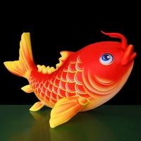 Modèle d'animal de dessin animé gonflable publicitaire personnalisé, mascotte de poisson rouge carpe pour décorations gonflables