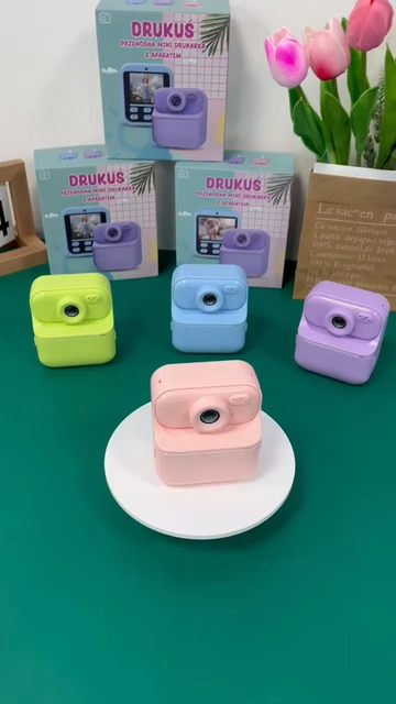 S1 Children's Cartoon Printing Camera - Instantly Take Pictures and Print Them on the High-definition Screen with Dual Cameras.