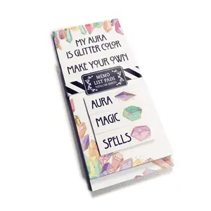 sticky note set memo pad notepad-my aura is glitter color/make your own magic/aura magic spells