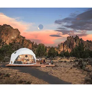 عالية الجودة الهيكل الصلب 6-8 شخص قبة خيمة الجيوديسية المجال الصحراء قبة خيمة