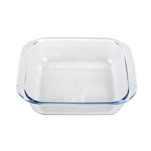 Vente en gros de verrerie <span class=keywords><strong>assiette</strong></span> de cuisson de forme carrée <span class=keywords><strong>assiette</strong></span> de verrerie en borosilicate plaque de verrerie pour four à micro-ondes plaque de cuisson sûre - Product Image 6