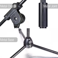Support de microphone Yinyu MS126 avec base en acier et bras télescopique pour l'enregistrement en studio professionnel