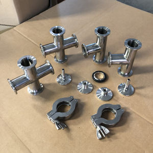 Iso תקן נירוסטה צינור ואקום אביזרי kf המרפק kf <span class=keywords><strong>tee</strong></span> KFflange-304 316 2205 טיפול משטח חלק <span class=keywords><strong>2507</strong></span> - Product Image 1