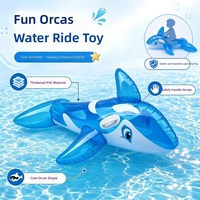 Jouets de surf flottants en PVC Requin Orca Baleine bleue Baleine noire - 132x75x60cm pour enfants et adultes