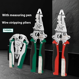 Multifuncional DIY Industrial Grade 420J2 14 in-1 de aço inoxidável Folding Wire Stripper Built-In <span class=keywords><strong>Tester</strong></span> tensão personalizável - Product Image 6