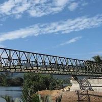Pont Bailey modulaire temporaire en treillis d'acier préfabriqué