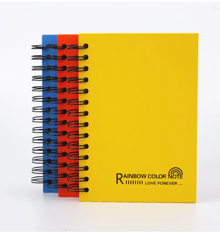 Rainbow book coil book A5 Spiral Eco sublimation blank Recyclable Elastic Band notebook with logo