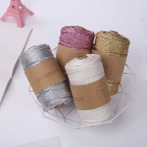 <span class=keywords><strong>Cuerda</strong></span> de Macramé con Núcleo Metálico de 3mm, Cordón Decorativo Dorado y Plateado, Hilo para Tejer, Manualidades, Crochet, <span class=keywords><strong>Cuerda</strong></span> Trenzada, Venta al Por Mayor - Product Image 4