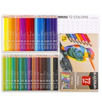 Ensemble de 72 crayons de couleur professionnels KALOUR dans une boîte en papier avec mine lisse et couleurs vibrantes multiples pour le dessin et la peinture