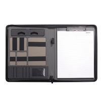 Bloc-notes de format A4 avec chargeur sans fil, en cuir PU, personnalisé, bloc-notes professionnel, bloc-notes, porte-documents, portefeuille avec bloc-notes