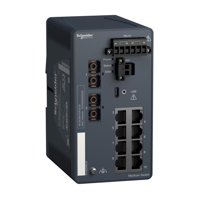 New Original MCSESM103F2CU0 for Schi-neider Managed Switch 8 Electrical PortsPLC Industrial PoE Switch Managed Gigabit Ethernet