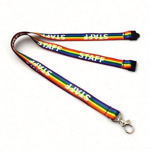 Cordón de Poliéster Arcoíris con Gancho Metálico, Impresión por Sublimación a Color, Impresión por Transferencia Térmica, Impresión por Serigrafía, Entrega en 3-5 Días - Product Image 4