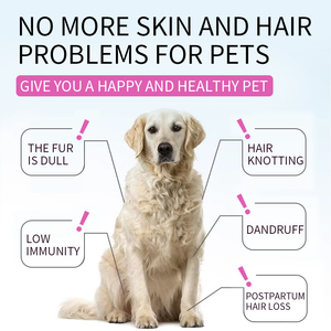 Piel y abrigo natural para perros y gatos, masticables con aceite de pescado, Omega 3, biotina y vitamina E para pieles brillantes, piel saludable y reducción del desprendimiento - Product Image 2