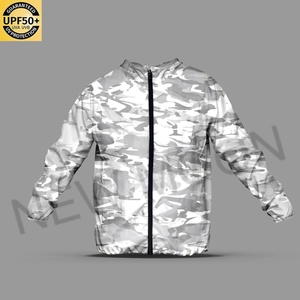 Custom Full Print Lightweight Sublimation Windproof Sun Protection Jacket Custom Men's <b>Camouflage</b> Windproof Jacket - Product Image 5