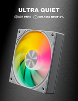 Ventilador de caja ARGB de 120 mm, ventilador RGB PWM silencioso para PC, ventilador de refrigeración RGB de alto flujo de aire, ventilador de computadora de bajo ruido