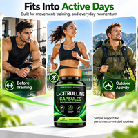 Emballage personnalisé de capsules de L-citrulline, support complet pour marque privée, performance et récupération, usine certifiée GMP