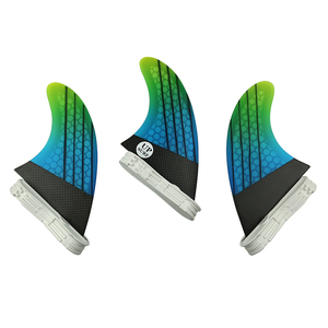 Aletas de Surf UPSURF <span class=keywords><strong>FCS</strong></span>/FCS2/FUTRUE, Nuevo Diseño Degradado, Aletas de Surf de Fibra de Carbono Honeycomb para Deportes Acuáticos - Product Image 2