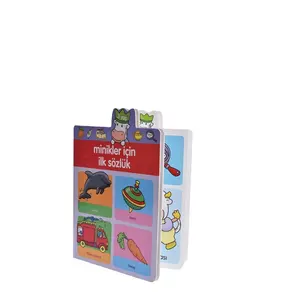 Customized die-cut board book children cardboard touch and feel books