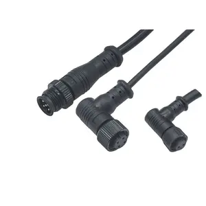 5 pin m12 male to female cable A code connector 90 degrees M12 female connector cable Field bus