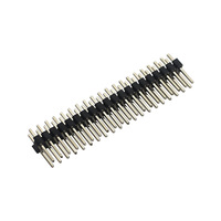 Conector Hembra de Doble Fila 2x20 Pines (40p) con Paso de 2.54mm, Largo de 2mm, Tipo THT, para Soldadura, Chapado en Oro, Apilable para PCB Raspberry Pi