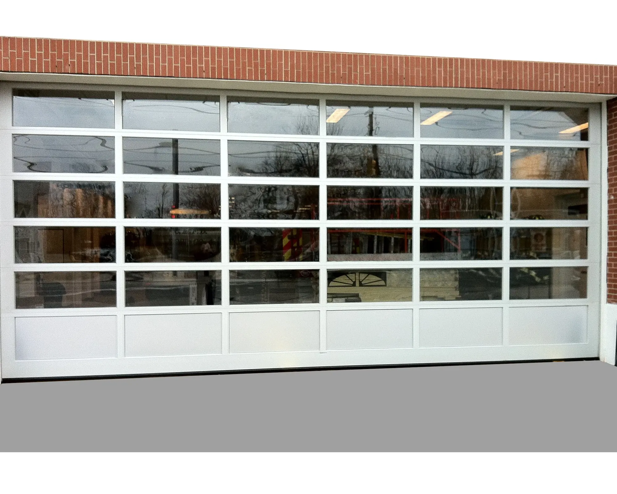 Smart Overhead Sectional Sliding Doors Industry Warehouse Aluminum Full View Tempered Glass Panel 4S Garage Door Factory Prices
