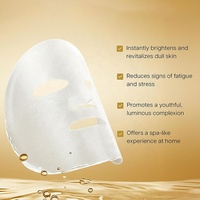 AESTHTANY Masque Facial Luxe Or 24K 25ml*10 Nourrissant, Débouche les Pores, Améliore les Pores Dilatés et la Peau Terne pour Tous Types de Peau