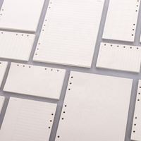 Papier de Rechange Intérieur en Gros Feuilles Mobiles A5 A6, 45 Feuilles pour Carnet à Spirale et Reliure à 6 Anneaux, Pages de Planificateur