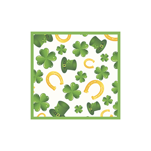 Décorations de fête de la Saint-Patrick DAMAI, ensembles de vaisselle jetable, assiettes, serviettes et gobelets à motif trèfle à quatre feuilles - Product Image 6