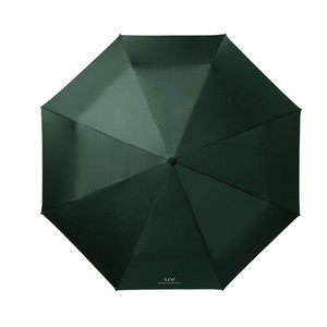 ร่มพับอัตโนมัติขนาดใหญ่แบบขายส่ง, ร่มกันแดดกันฝนเคลือบสีดำป้องกันรังสียูวี ผ้าพองจี 190T โครงเหล็ก - Product Image 2