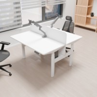 Bureau de travail électrique moderne assis-debout, cadre en fer durable, table d'étude réglable en hauteur avec capacité de 120 kg