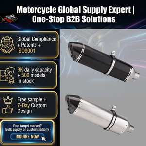 Tubo de Escape Universal de Acero Inoxidable para Motocicleta, 570 mm, para ATV MP3 400 TL508 X10 350 <span class=keywords><strong>TMAX</strong></span> Forza TMAX560, Repuesto - Product Image 1