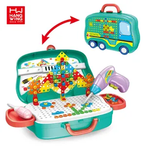 HW Educational Intelligence Kids Werkzeugset Kreative DIY Elektro bohrbox Bausteine Kit Montage blöcke Spielzeug