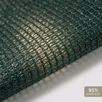 Filet d'ombrage en HDPE stabilisé aux UV, tricoté par tricotage warp, taux d'ombrage 30%-95%, options de couleur vert/noir, toile d'ombrage toutes saisons pour serre