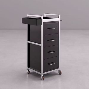 DM Salon <b>Trolley</b> Cart with 4 Drawers Aluminum Alloy Frame Universal Wheels Minimalist Design for Beauty Salon Use - Product Image 1