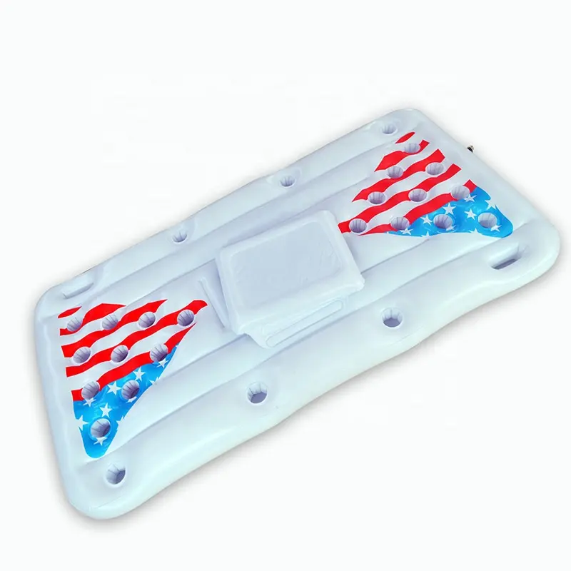 Table de jeu flottante pour piscine – Support gonflable pour boissons alimentaires, plateau de cartes à jouer, pour fête en plein air, rivière, mer, lac, vacances, réunion de