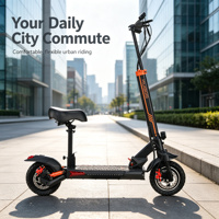 Nouvelle trottinette électrique 800W pour adultes, batterie 48V 18Ah, roues tout-terrain de 10 pouces, pliable, capacité de 150 kg, autonomie de 60 km