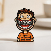 Pin de Solapa Personalizado de Pez Pescador de Aguas Profundas, Fundido a Presión en Hierro, con Esmalte Suave, Azul Marino y Amarillo Brillante